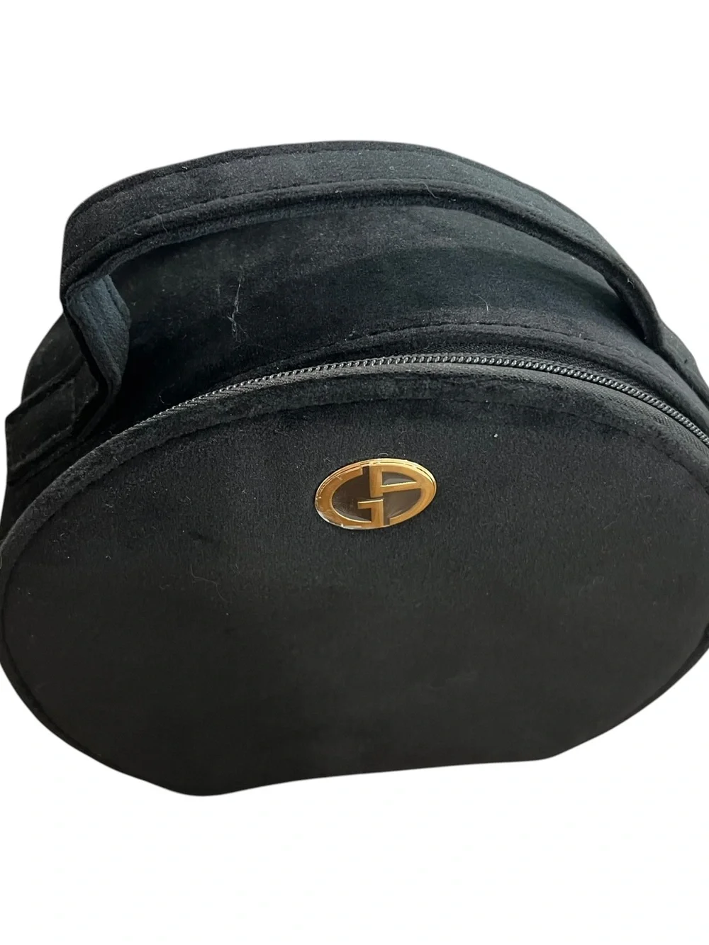 Giorgio Armani Velvet Toiletry Bag Navy Blue Travel Cosmetic Pouch NEW